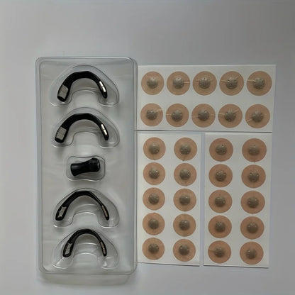 30 Nasal Plug Patches Set with 4 Dilators, Sleep Aid Snoring Relief, Comfortable Non-Powered Breathing Aid, Odorless Sleep & Sno