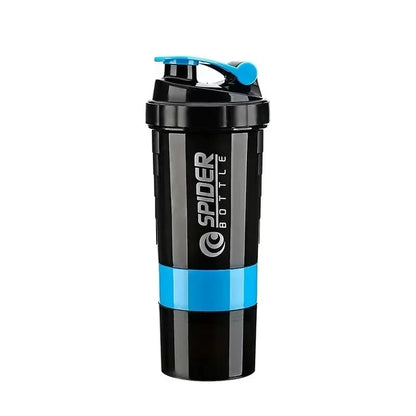 500ml Protein Shaker Cups with Powder Storage Container Mixer Cup Gym Sport Water Bottles with Wire Whisk Balls Drinkware