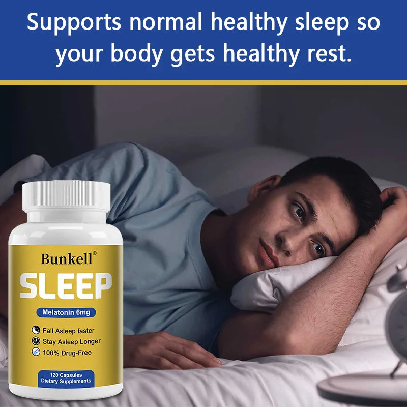 Melatonin Dietary Supplement, 6 Mg, Promotes Relaxation and Sleep Health, Improves Mood Health, and Enhances Sleep Quality