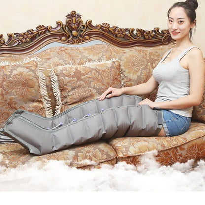 8 Airbag Pressotherapy Air Compression Leg Foot Massager Vibration Infrared Therapy Arm Waist Pneumatic Air Wave Pressure Machin