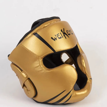 Boxing Headgear Black MMA Training Adjustable Padded Karate Muay Thai Headgear Kickboxing Sparring Martial Arts Karate Taekwondo