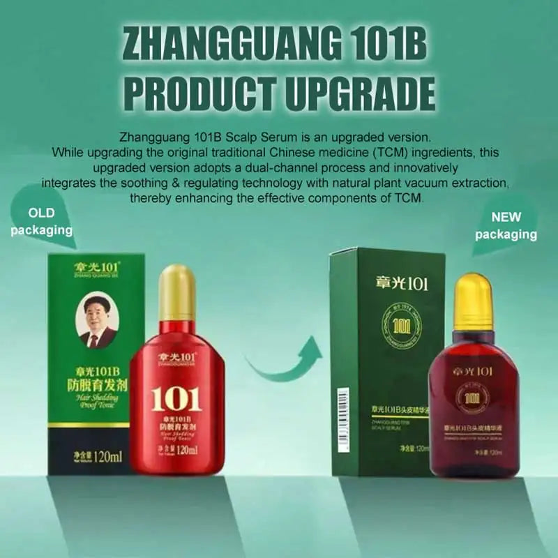Hair Tonic Zhangguang 101B 101M 120ML Powerful Chinese Medicine Therapy Anti Hair Loss Treatment Essence 100% original