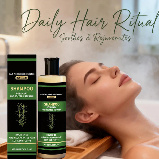 Rosemary Shampoo Hydrolyzed Keratin Shampoo Hair Thick Voluminous Oil Control Reduce Hair Breakage Damaged Repair Hair Care