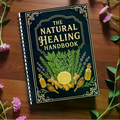 Natural Healing Handbook Spiral Bound Guide With Herbal Remedies And Recipes For Heart Health Blood Sugar Focus Boost