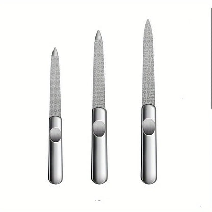 Nail File Stainless Steel Professional Exfoliating Double Sides Sandpaper For Professional Finger Toe Nail Care Tools nail art