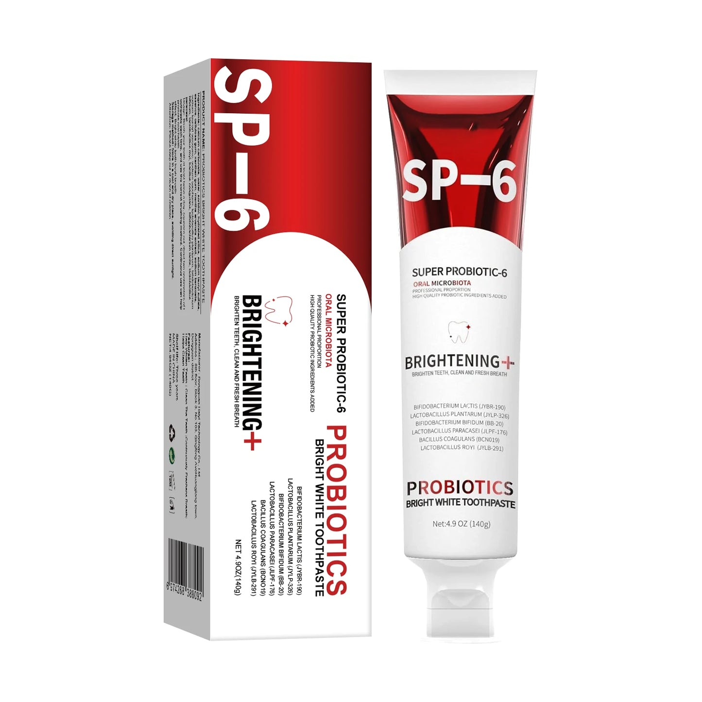 Probiotic SP-6 Toothpaste Whiten teeth Remove plaque Prevent tooth decay Oral cleansing Replenish beneficial bacteria