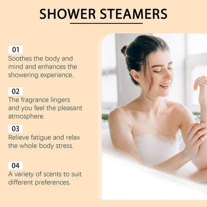 Aromatherapy Shower Tablets Refreshing Soothing Fatigue Stress Relief Assisting Sleep Deep Cleaning Moisturizing Shower Steamer