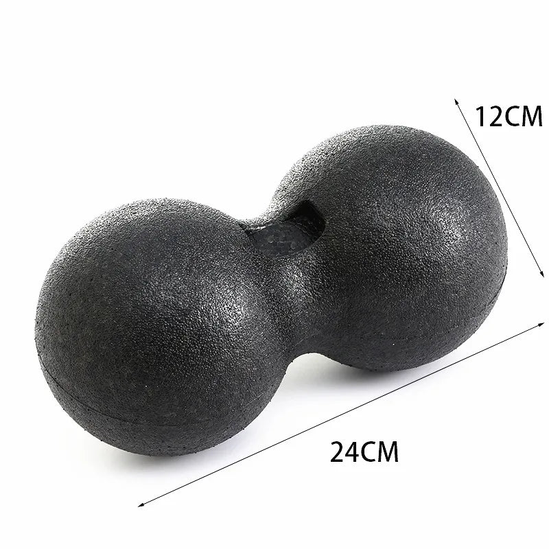 24*12CM Fitness Peanut Fascia Ball EPP Massage Ball Double Lacrosse Ball Perfect for Plantar Fasciitis Trigger Point Deep Tissue