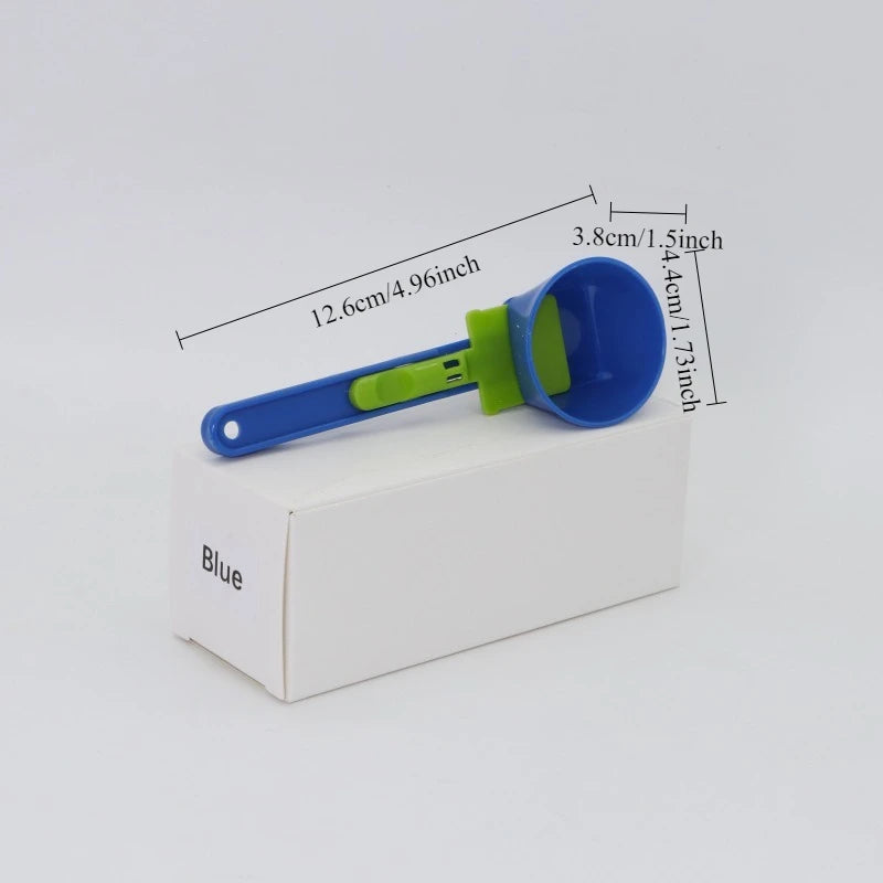 2PCS Creative Protein Powder Scoop with Adjustable Sliding Design Leak-proof Plastic Measuring Spoon for Coffee Kitchen Tools