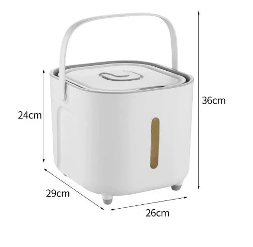 Sealed storage box for pet food, large capacity moisture-proof and fresh-keeping bucket, cat food, dog food, dry storage box