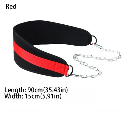 Training Fitness With Chain Pull-up Belt Weight Lifting Workout Belt Weighted Dip Belt Fitness Equipment Dip Belt Weight Lifting