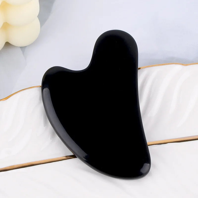 괄사 Resin Gua Sha Massage Board for Face Rose Pink Guasha Plate Jade Face Massager Scrapers Tools for Face Neck Back Body