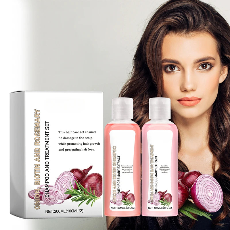 Onion Biotin and Rosemary Shampoo and Conditioner Set