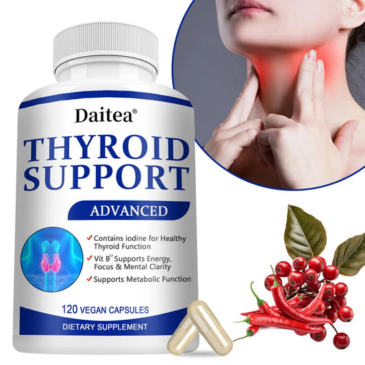 Thyroid Supplement with L-tyrosine, Iodine, Zinc & Selenium - Promotes Memory, Cognitive, Thyroid Health and Metabolism, NON-GMO