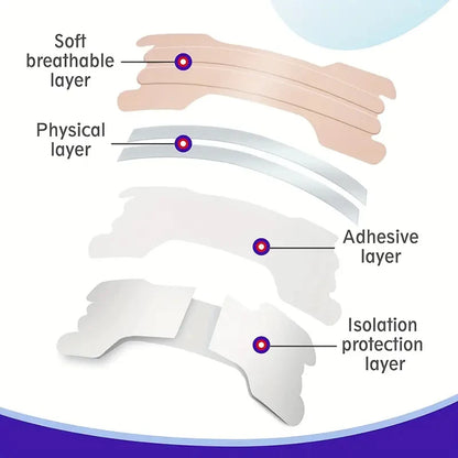 Sleep Aid Nasal Strips - Stop Snoring Nose Patch for Better Breathing Clear Adhesive Comfortable Sleep Aid Health Care Product