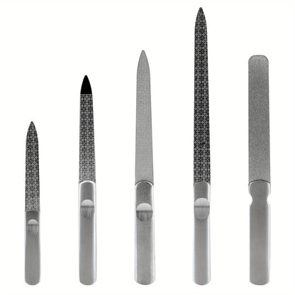 Nail File Stainless Steel Professional Exfoliating Double Sides Sandpaper For Professional Finger Toe Nail Care Tools nail art