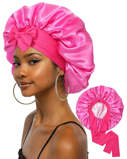 Satin Bonnet Silk Bonnet for Sleeping Hair Bonnet Adjustable Bonnet Sleep Bonnet Night Cap Bonette for Women Curly Hair