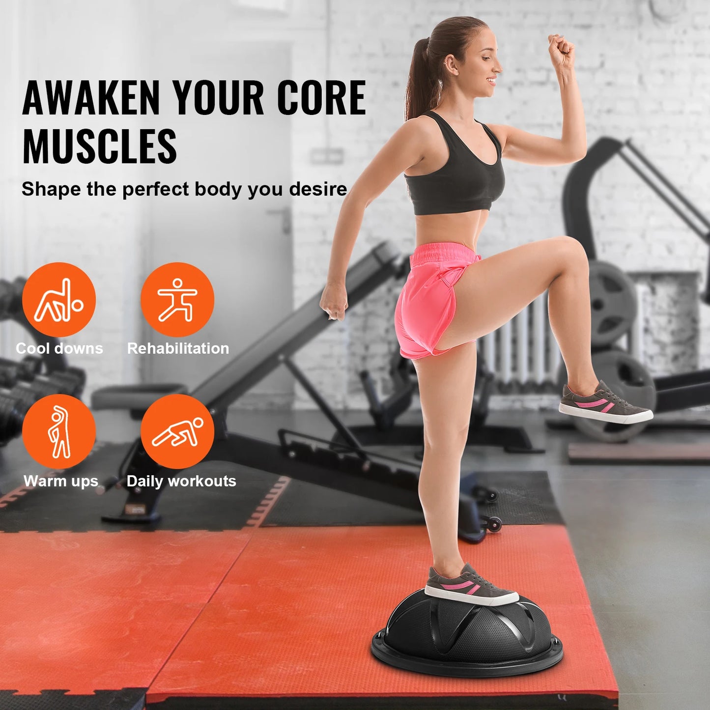 23in Half Exercise Ball Trainer 660lbs Capacity