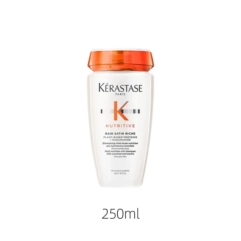 Kerastase Nutritive Bain Satin Shampoo 80/250ml, Gently Cleanses & Replenish Moisture, Shiny, Fine to Medium Dry Hair, Hair Care