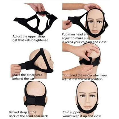 Adjustable Comfortable Anti Snore Chin Strap Sleep Aid Stop Snoring Solution Health Care Device