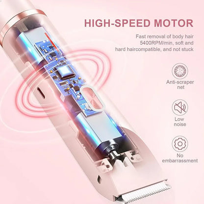 Electric Razors for Women 2in1 Bikini Trimmer Facial Mustache Shavers for Ladies Body Underarms Legs Portable Painless Epilator