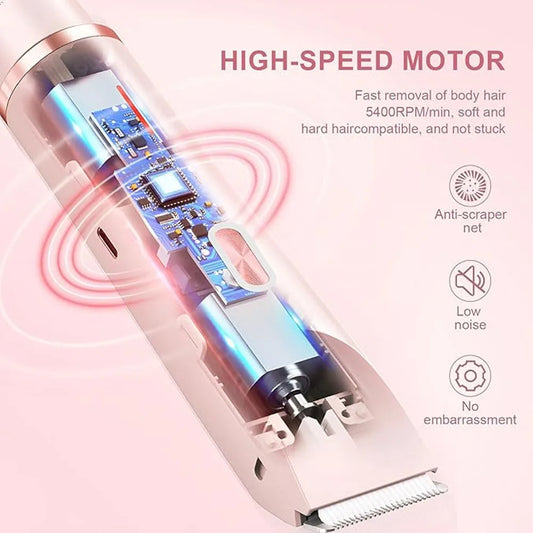 Electric Razors for Women 2in1 Bikini Trimmer Facial Mustache Shavers for Ladies Body Underarms Legs Portable Painless Epilator