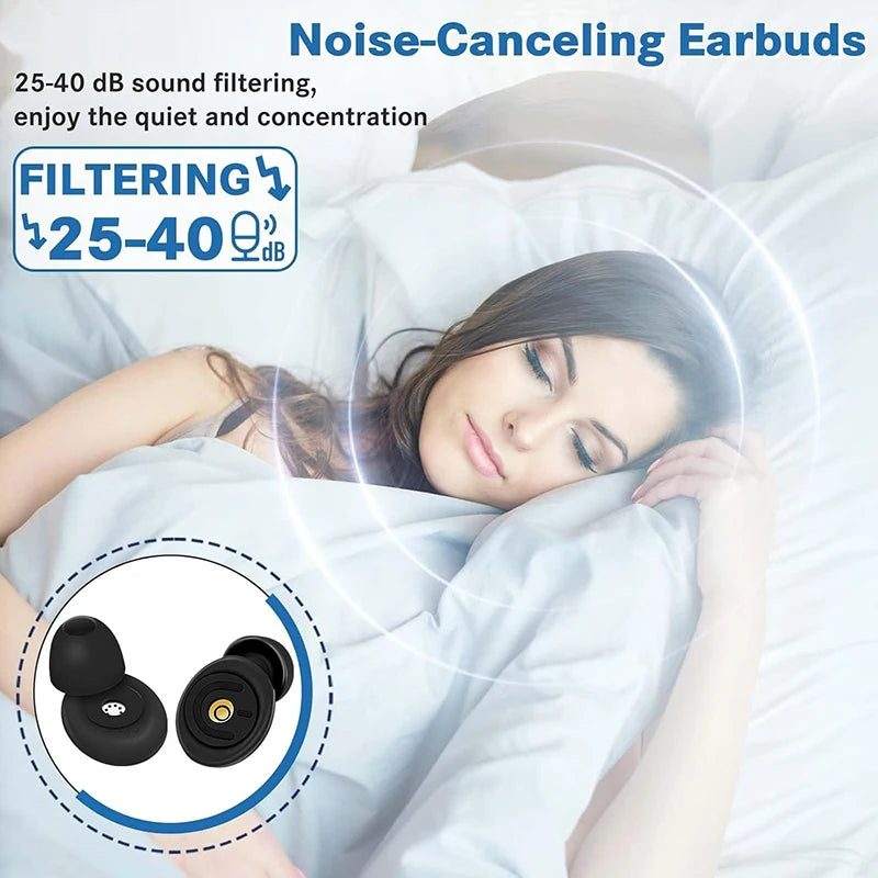 Ear Plugs for Noise Reduction Ear Protection Reusable Silicone Ear Plugs Sleeping Earplugs Noise Blocking Enhanced Sleep Quality