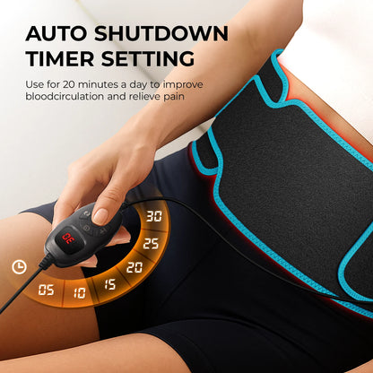 Red Light Therapy 850nm 660nm Red ＆Infrared LED Light Therapy Belt Back Pain Relief Wrap Full Body Belt Back Waist Heating