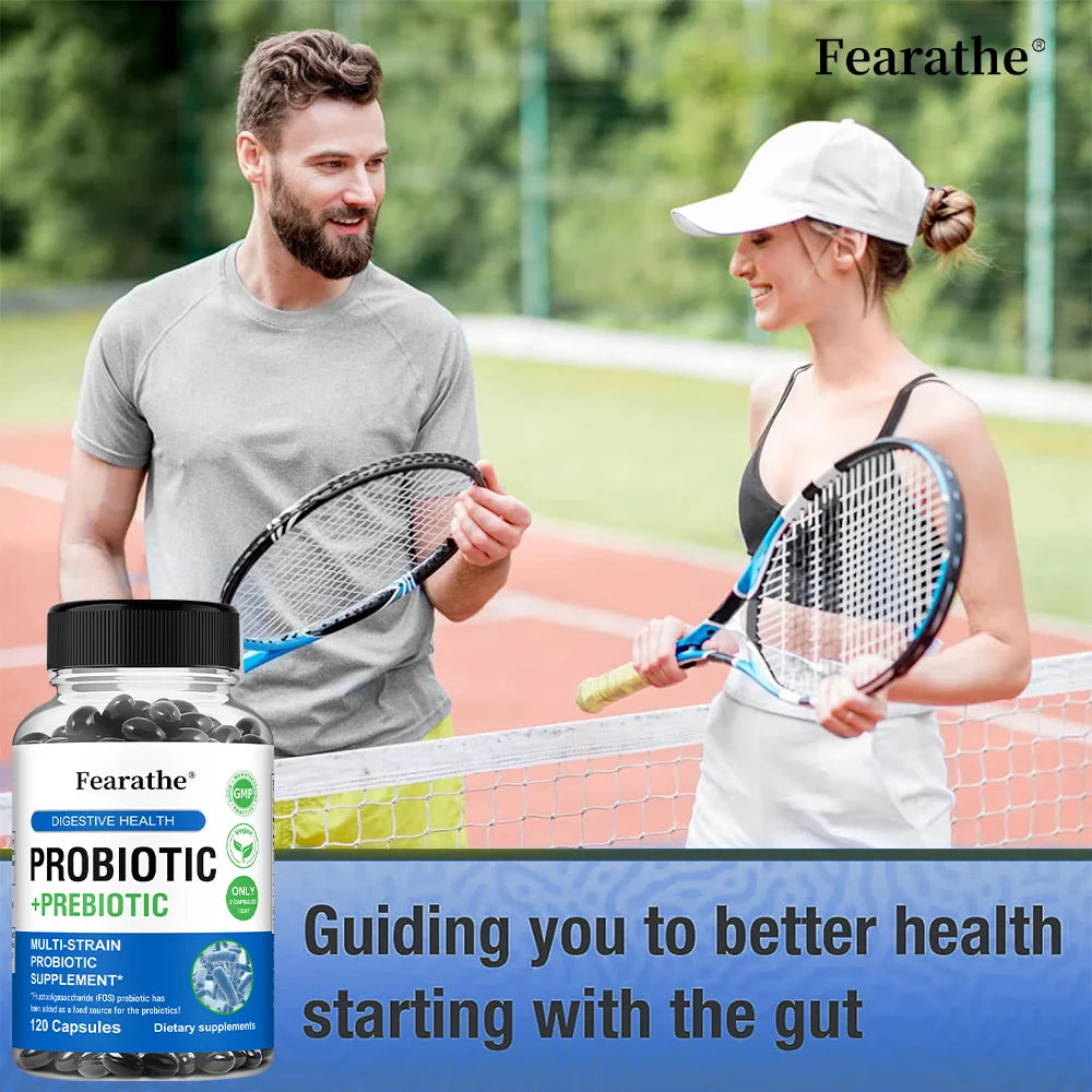 Prebiotics + Probiotics, Suitable for Both Men and Women - Mood and Digestive Support, Regulating Gut Microbiota Balance
