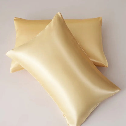 2pcs Satin Pillowcase for Skin and Hair, Satin Pillow Cases Set of 2 Soft Breathable Smooth Cooling Pillow Covers for Sleeping