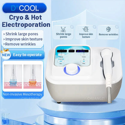 DCOOL Semiconductor 3In1  Machine Cold And Hot Therapy Painless Introduction Ant-wrinkle Anti Puffiness Cryo Electroporation