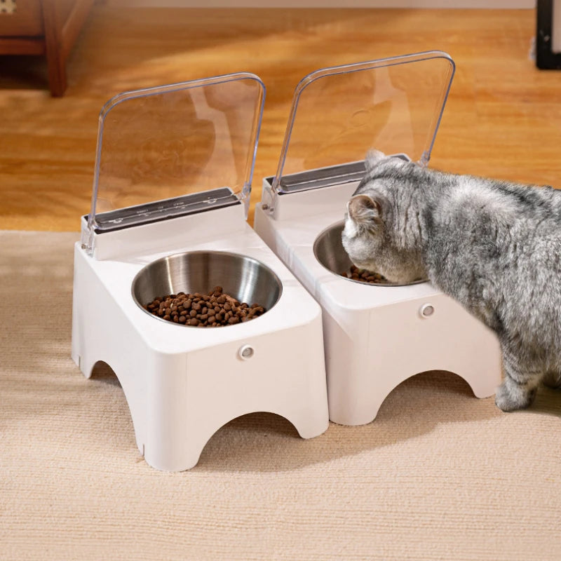 Portable Pet Cat Bowl Detachable Safe Feeder Automatic Sensing Open Lid Dog Bowl Cat Basin Plug-in Pet Food Utensil Products