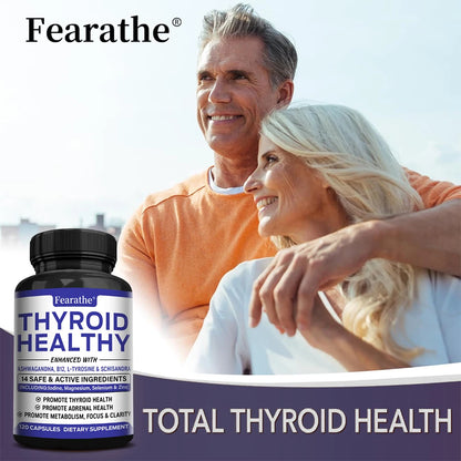 Thyroid Support Supplement for Women and Men, with Iodine, Zinc, B12, Ashwagandha and L-Tyrosine, Supports Energy and Metabolism