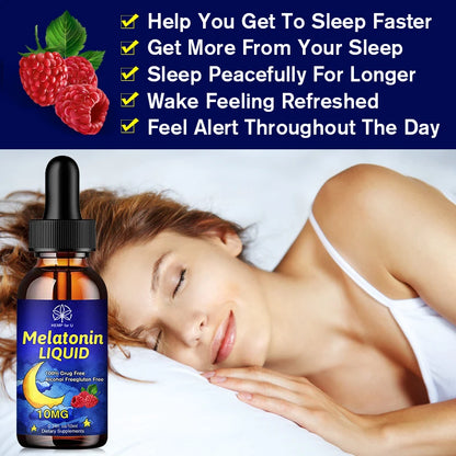 10Mg Melatonin Drops for Adult Aid Night Sleep Help Save Sleep Sleep Support Health Improve Insomnia Supplement