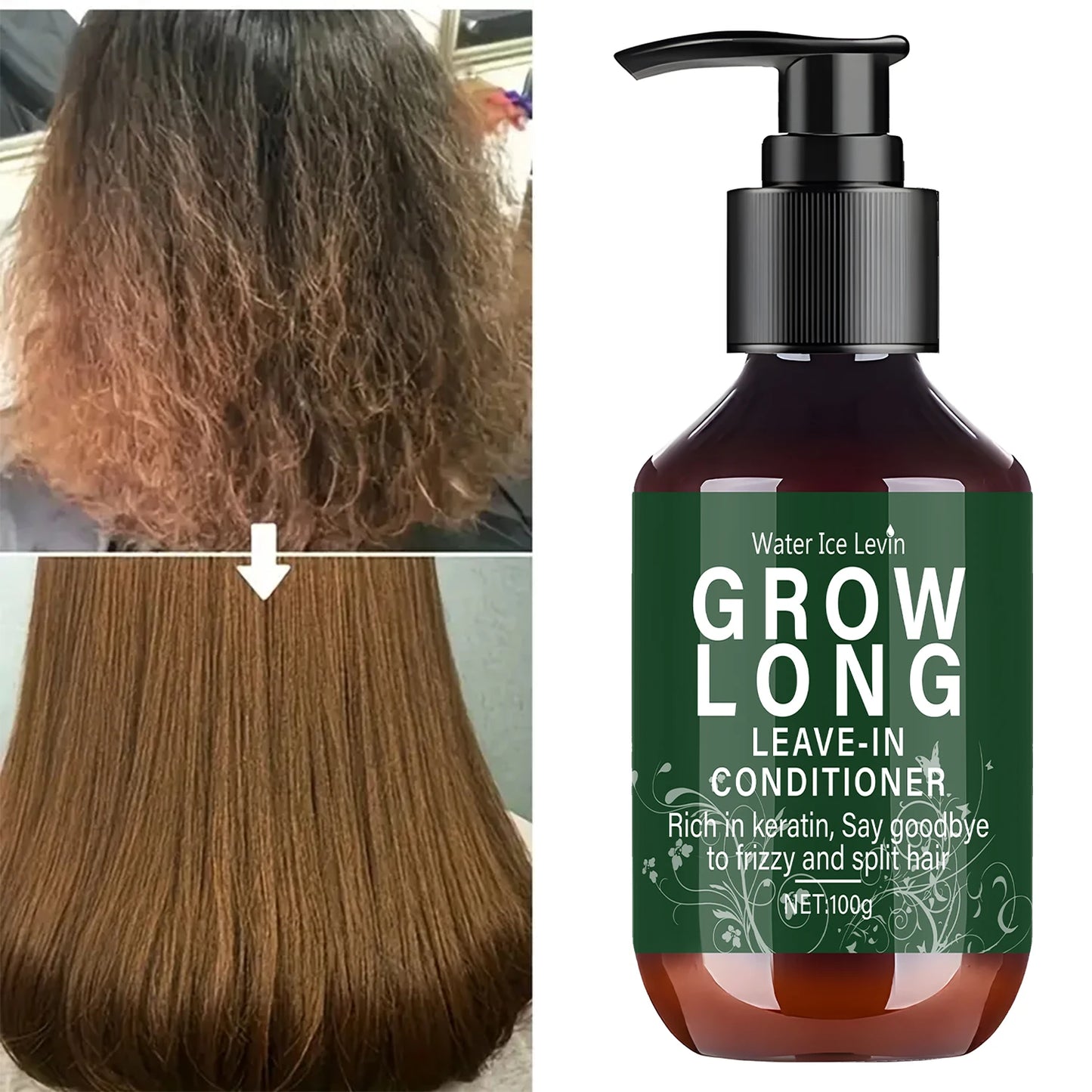 Hair Growth Leave In Conditioner 1+1 Pack 100g Biotin Collagen Hyaluronic Acid Vitamin C Dry Damaged Hair Repair Moisturizing