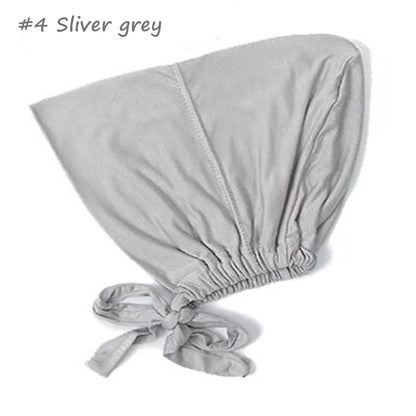 Islamic Headscarf Hijab Bonnet Female Turban Hat Ladies Headband Cap Muslim Women's Under Scarf Caps Soft Cotton Inner Hijabs