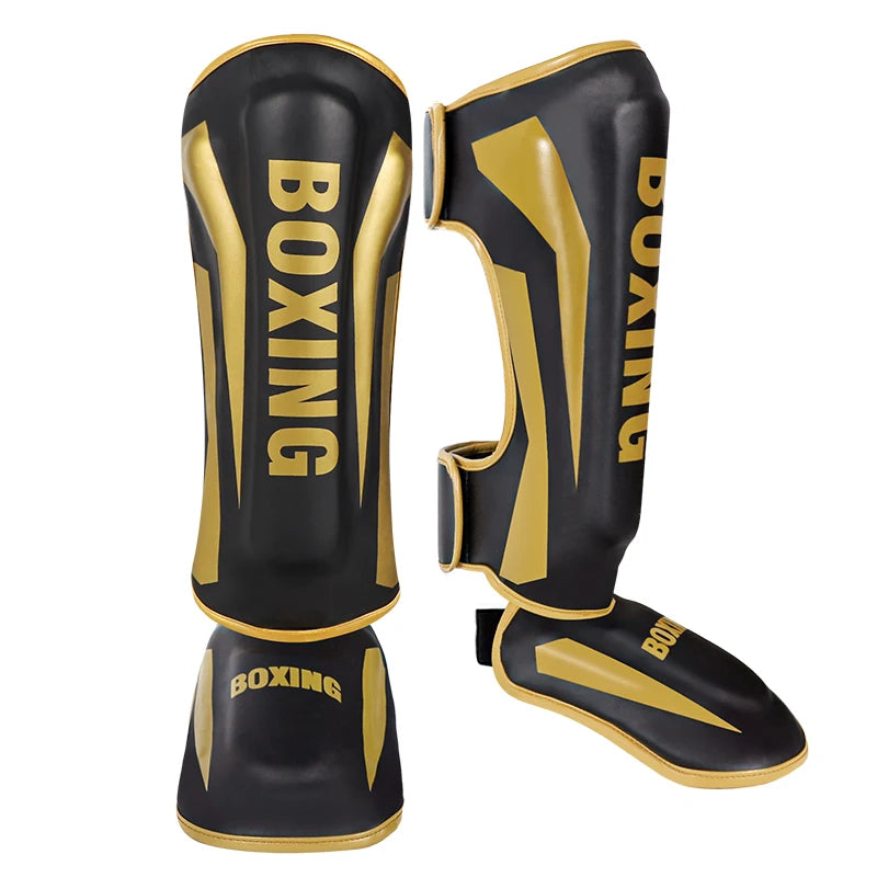 1 Pair High-Quality Boxing Shin Guards Ankle Protector MMA Muay Thai Training Leg Warmers Light Kicking Shin Pads Leg Guard