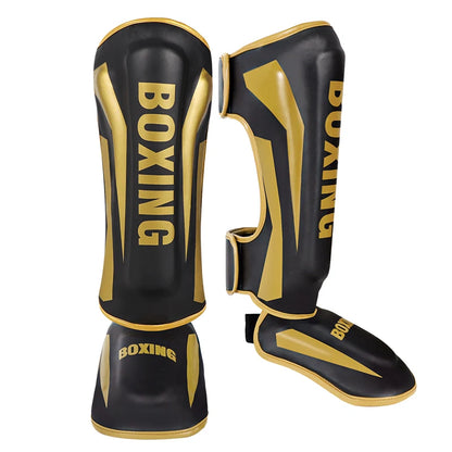 1 Pair High-Quality Boxing Shin Guards Ankle Protector MMA Muay Thai Training Leg Warmers Light Kicking Shin Pads Leg Guard