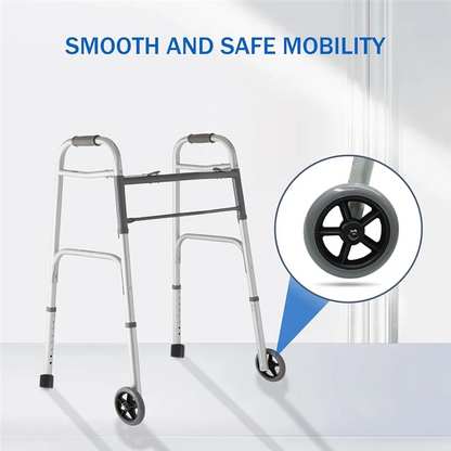 A98E-For Seniors 1 Pair, 5 Inch Replacement Walker Wheel, Walker Wheels, And Walker Feet For Walkers