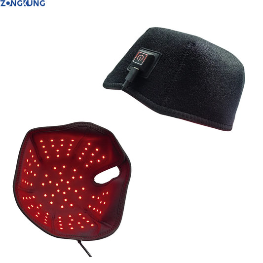 Red Light Therapy Hat 660&850nm Near Infrared LED Treatment Helmet for Hair Growth Cap Prevant Loss Head Relaxation Relief Scalp
