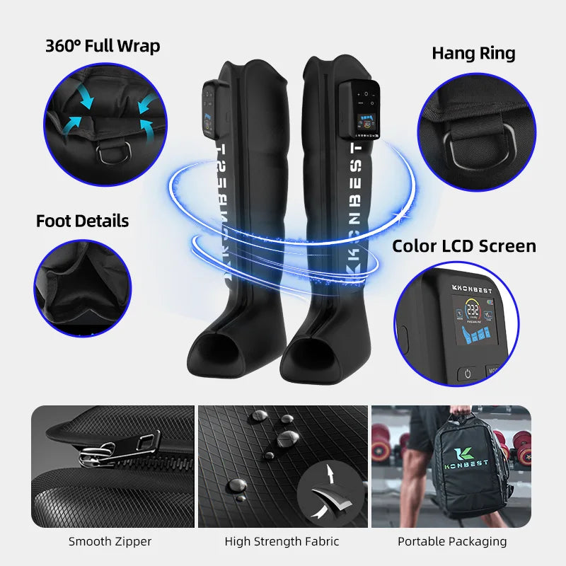 Leg Massager Lymphatic Drainage Sleeve Apparatus Leg Massage Air Compression Recovery Boots Pressotherapy Presoterapia Press
