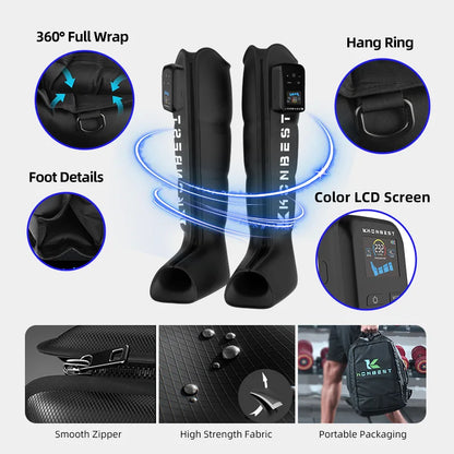 Leg Massager Lymphatic Drainage Sleeve Apparatus Leg Massage Air Compression Recovery Boots Pressotherapy Presoterapia Press