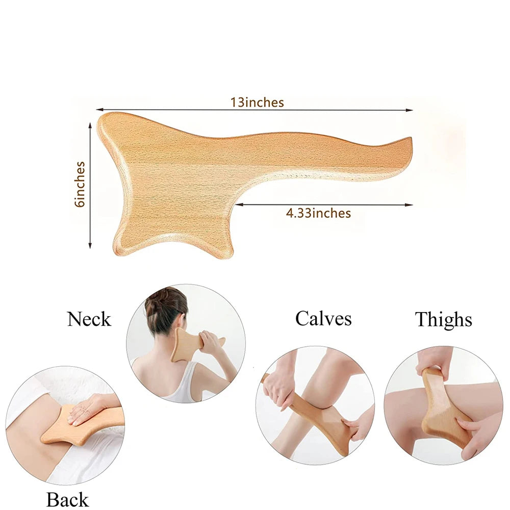 1Pcs Wood Therapy Massage Tools,Wooden Therapy Tools for Body Muscle Pain Relief,Body Sculpting Tools,Fascia Massage