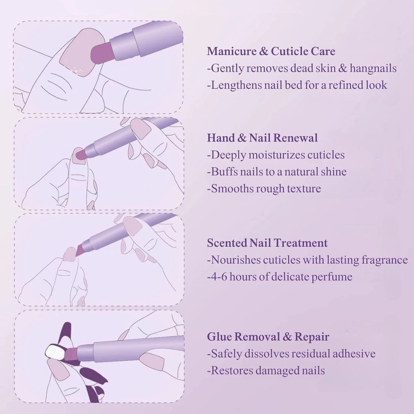 New Anti-barb Nail Cuticle Oil Ceramic Cuticle Remover Pen Nails Damage Care Nourishing Nail Nutrition Oil Pen for NailTreatment