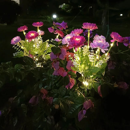Solar Lights Outdoor Lighting Garden Lights Snow Lotus Lawn Lights Patio Patio Garden Decorative Flower Party Wedding Lights
