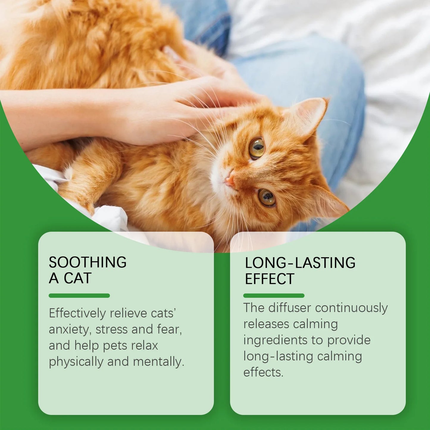 Cat Calming Diffuser: Plug-In Pheromone Relaxant for Cats - Reduces Anxiety & Prevents Howling, with Calming Liquid Included