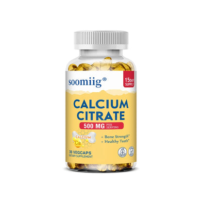 Calcium Citrate Supplement, Supports Bone Strength and Healthy Teeth, Easily Digested and Absorbed, 120 Vegetarian Capsules