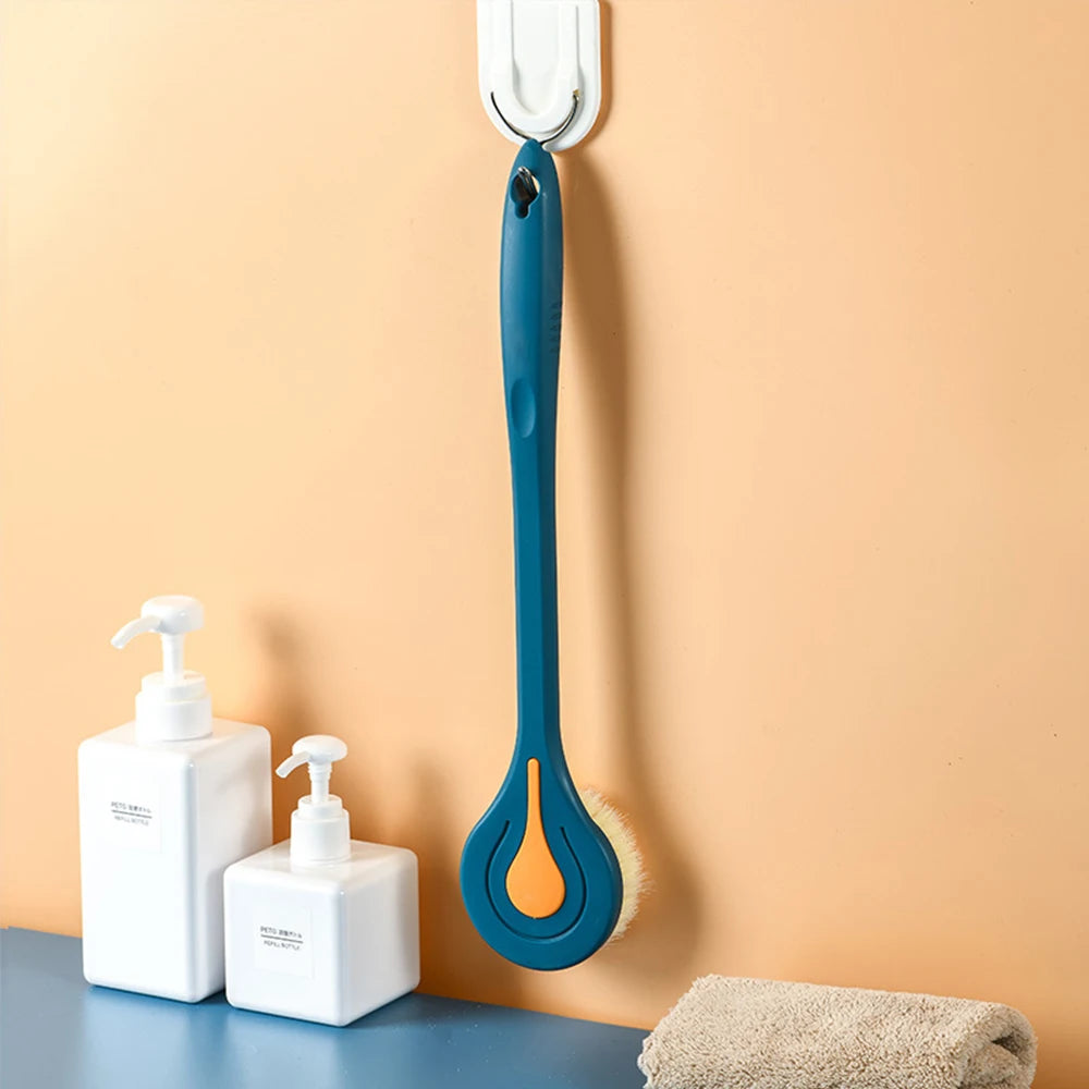 Bath Brush Long Handle Soft Hair Bath Brush Back Ball Brush Bathroom Body Brushes Mud Back Scrubber Shower Massage Brush