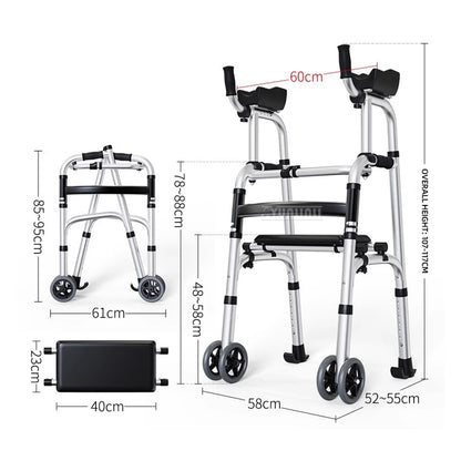 Adjustable Elderly Walking Cane Foldable Mobility Walker