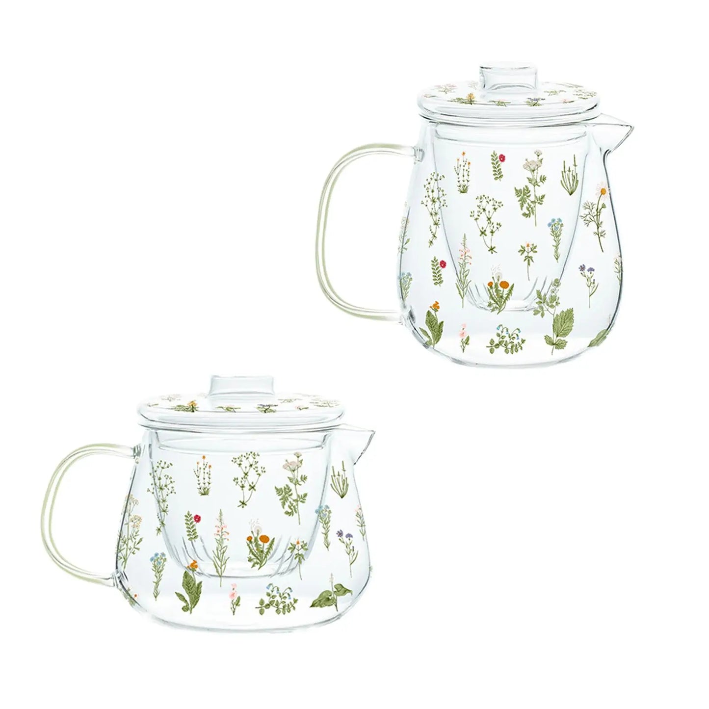 Tea Blooming Teapot Transparent with Tea Strainer Tea Kettle Loose Leaf Teapot for Home Birthday Party Anniversary Gift